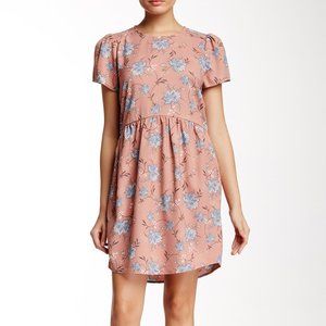 Ro & De Cap Sleeve Printed Babydoll Dress